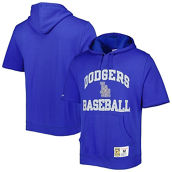 Mitchell & Ness Men's Royal Los Angeles Dodgers Cooperstown Collection Washed Fleece Pullover Short Sleeve Hoodie