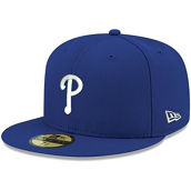 New Era Men's Royal Philadelphia Phillies White Logo 59FIFTY Fitted Hat