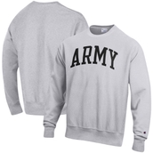 Champion Men's Heathered Gray Army Black Knights Arch Reverse Weave Pullover Sweatshirt