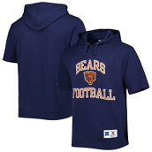 Mitchell & Ness Men's Navy Chicago Bears Washed Short Sleeve Pullover Hoodie