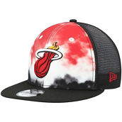 New Era Men's Black Miami Heat Hazy Trucker 9FIFTY Snapback Hat