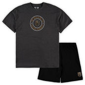 Concepts Sport Men's Black/Heathered Charcoal Vegas Golden Knights Big & Tall T-Shirt & Shorts Sleep Set