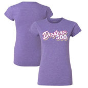 Checkered Flag Sports Women's Heathered Purple Daytona 500 Retro T-Shirt