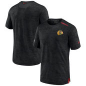 Fanatics Branded Men's Black Chicago Blackhawks Authentic Pro Rink Premium Camo T-Shirt