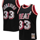 Mitchell & Ness Men's Alonzo Mourning Black Miami Heat 1996/97 Hardwood Classics NBA 75th Anniversary Diamond Swingman Jersey