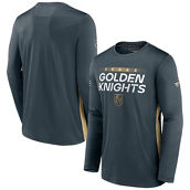 Fanatics Branded Men's Gray Vegas Golden Knights Authentic Pro Rink Performance Long Sleeve T-Shirt