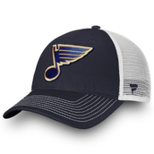 Men's Fanatics Branded Navy/White St. Louis Blues Core Primary Trucker Snapback Hat