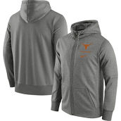 Nike Men's Heathered Gray Texas Longhorns Logo Stack Performance Full-Zip Hoodie