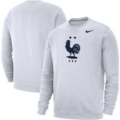 Nike Men's White France National Team Fleece Pullover Sweatshirt