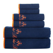 Brooks Brothers Contrast Frame 6 pcs Towel Set
