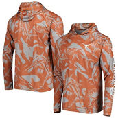 Columbia Men's Texas Orange/Gray Texas Longhorns Super Terminal Tackle Omni-Shade Raglan Long Sleeve Hoodie T-Shirt