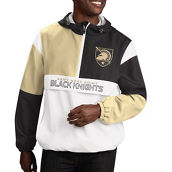 G-III Sports by Carl Banks Men's White/Black Army Black Knights Fair Catch Half-Zip Anorak Jacket