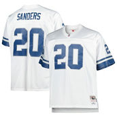 Mitchell & Ness Men's Barry Sanders White Detroit Lions Big & Tall 1996 Retired Player Replica Jersey
