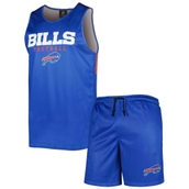 FOCO Men's Royal Buffalo Bills Colorblock Mesh V-Neck & Shorts Set
