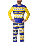 FOCO Men's Royal Los Angeles Rams Team Ugly Pajama Set