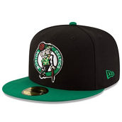 New Era Men's Black/Green Boston Celtics Official Team Color 2Tone 59FIFTY Fitted Hat