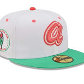 New Era Men's White/Green Atlanta Braves 1972 MLB All-Star Game Watermelon Lolli 59FIFTY Fitted Hat