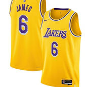 Nike Unisex LeBron James Gold Los Angeles Lakers Swingman Jersey - Icon Edition