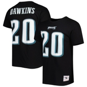 Mitchell & Ness Men's Brian Dawkins Black Philadelphia Eagles Retired Player Logo Name & Number T-Shirt