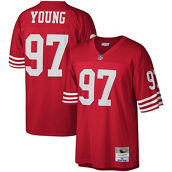 Men's Mitchell & Ness Bryant Young Scarlet San Francisco 49ers 1994 Legacy Replica Jersey