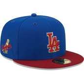 New Era Men's Royal/Red Los Angeles Dodgers Logo Primary Jewel Gold Undervisor 59FIFTY Fitted Hat