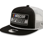 New Era Men's Black/White NASCAR Golfer Snapback Adjustable Hat