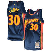 Mitchell & Ness Men's Stephen Curry Navy Golden State Warriors 2009 Hardwood Classics Authentic Jersey