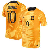 Nike Men's Memphis Depay Orange Netherlands National Team 2022/23 Home Vapor Match Authentic Player Jersey