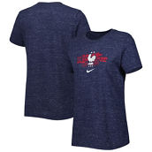 Nike Women's Navy France National Team Varsity Space-Dye T-Shirt