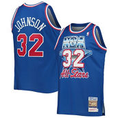 Mitchell & Ness Men's Magic Johnson Royal Western Conference Hardwood Classics 1992 NBA All-Star Game Authentic Jersey