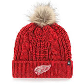 '47 Women's Red Detroit Red Wings Meeko Cuffed Knit Hat with Pom