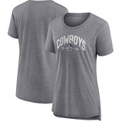 Fanatics Women's Fanatics Heathered Gray Dallas Cowboys Drop Back Modern T-Shirt
