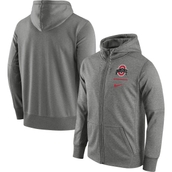 Nike Men's Heathered Gray Ohio State Buckeyes Logo Stack Performance Full-Zip Hoodie