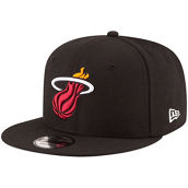 New Era Men's Black Miami Heat Official Team Color 9FIFTY Snapback Hat