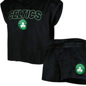 Concepts Sport Women's Black Boston Celtics Intermission T-Shirt & Shorts Sleep Set