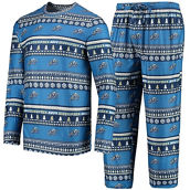 Concepts Sport Men's Navy Navy Midshipmen Ugly Sweater Long Sleeve T-Shirt & Pants Sleep Set