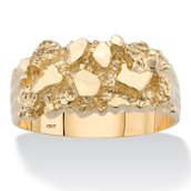 Men's Solid 10k Yellow Gold Nugget Ring