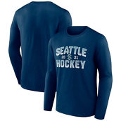 Fanatics Branded Men's Deep Sea Blue Seattle Kraken Skate Or Die Long Sleeve T-Shirt