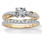 1/4 TCW Round Diamond 2-Piece Bridal Set in Solid 10K Gold
