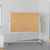 Flash Furniture Reversible Mobile Cork Board & Whiteboard-Pen Tray