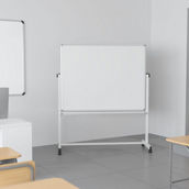 Flash Furniture HERCULES Series Double-Sided Mobile White Board Stand with Pen Tray