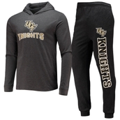 Men's Concepts Sport Black/Charcoal UCF Knights Meter Long Sleeve Hoodie T-Shirt & Jogger Pants Set