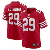 Nike Men's Talanoa Hufanga Scarlet San Francisco 49ers Game Player Jersey