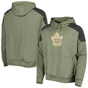 adidas Men's Olive Toronto Maple Leafs Military Appreciation Primegreen Pullover Hoodie