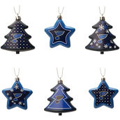 FOCO St. Louis Blues Six-Pack Shatterproof Tree And Star Ornament Set