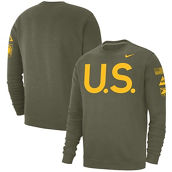 Nike Men's Olive Army Black Knights 1st Armored Division Old Ironsides Rivalry Club Fleece U.S. Logo Pullover Sweatshirt