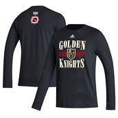 adidas Men's Black Vegas Golden Knights Reverse Retro 2.0 Fresh Playmaker Long Sleeve T-Shirt