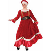 Womens Curvy Mrs. Claus Traditional Dress