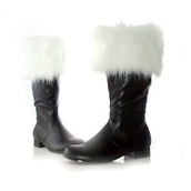 Santa Boots With Faux Fur Adult
