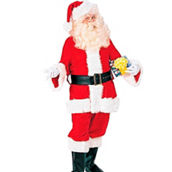 Mens Deluxe Velveteen Santa Suit